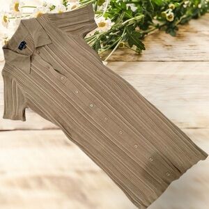 Iris Tan Ribbed Knitwear